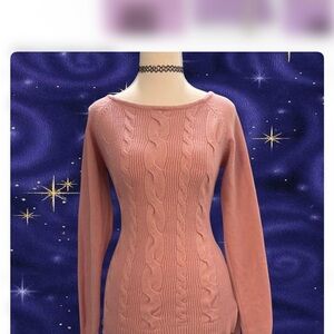 Cyrus Lavender Cable Knit Sweater